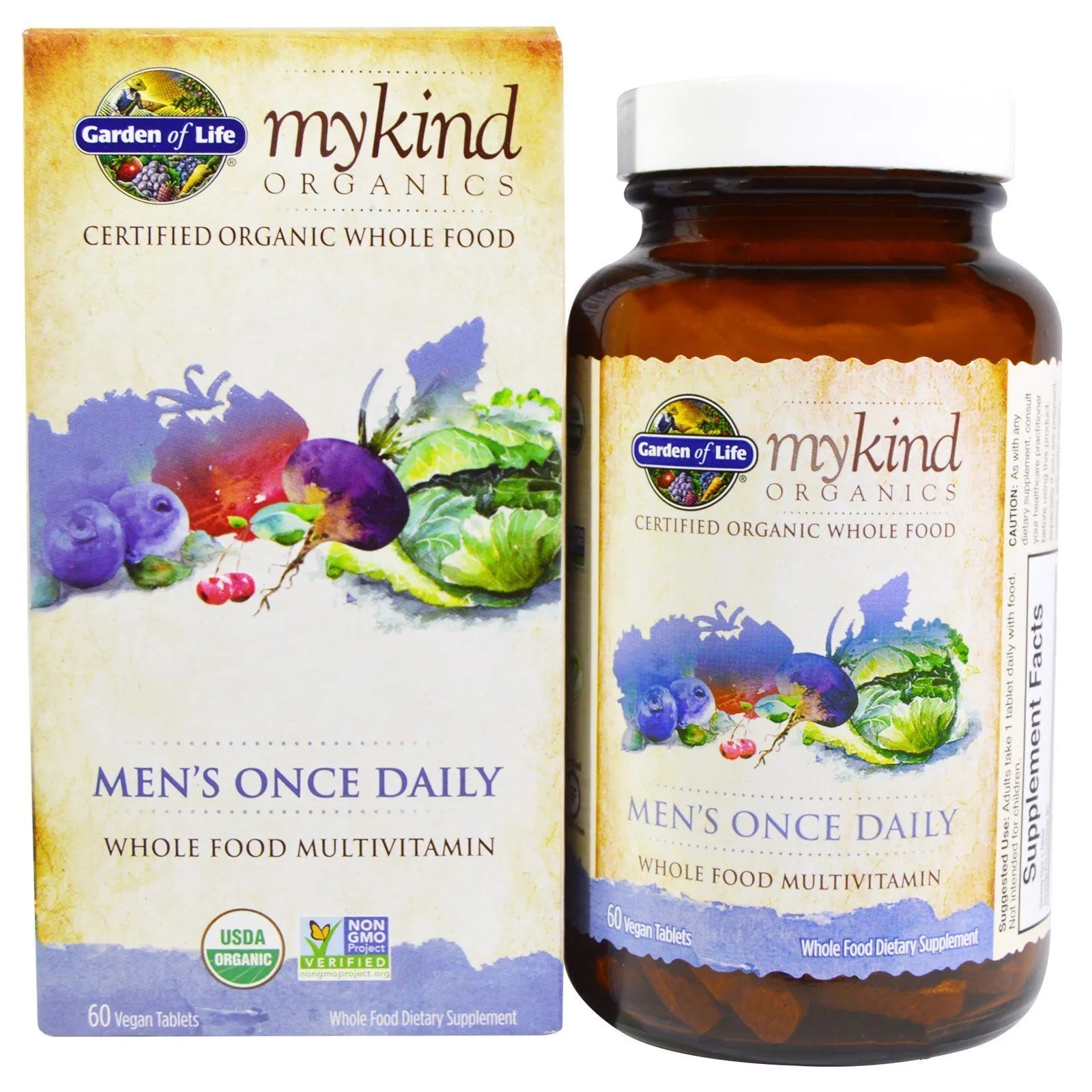 Garden of Life Vitamin Code Whole Food Multivitamin for Men, 120 Count