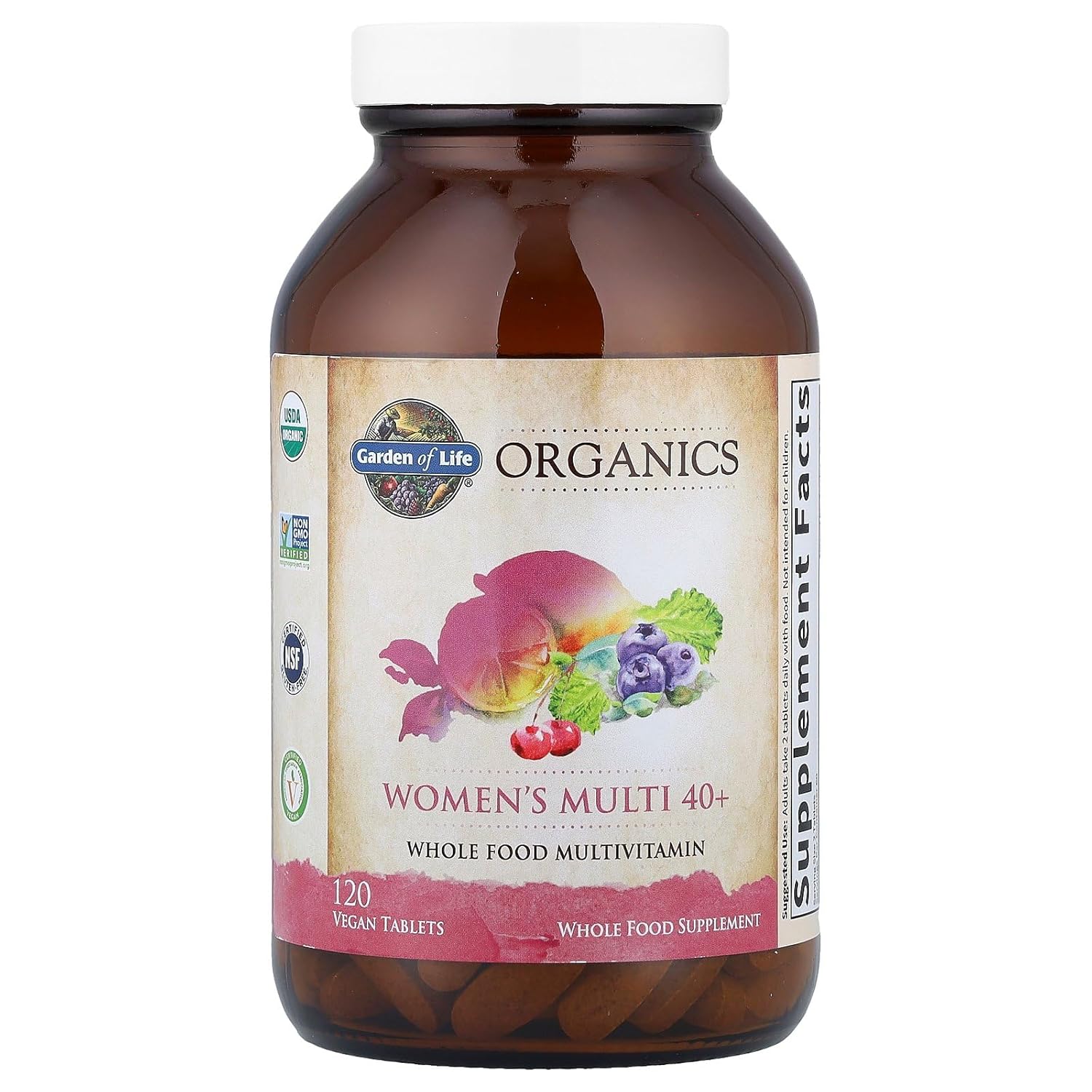 Garden of Life Organics Women's Multivitamin, 120 Tablets