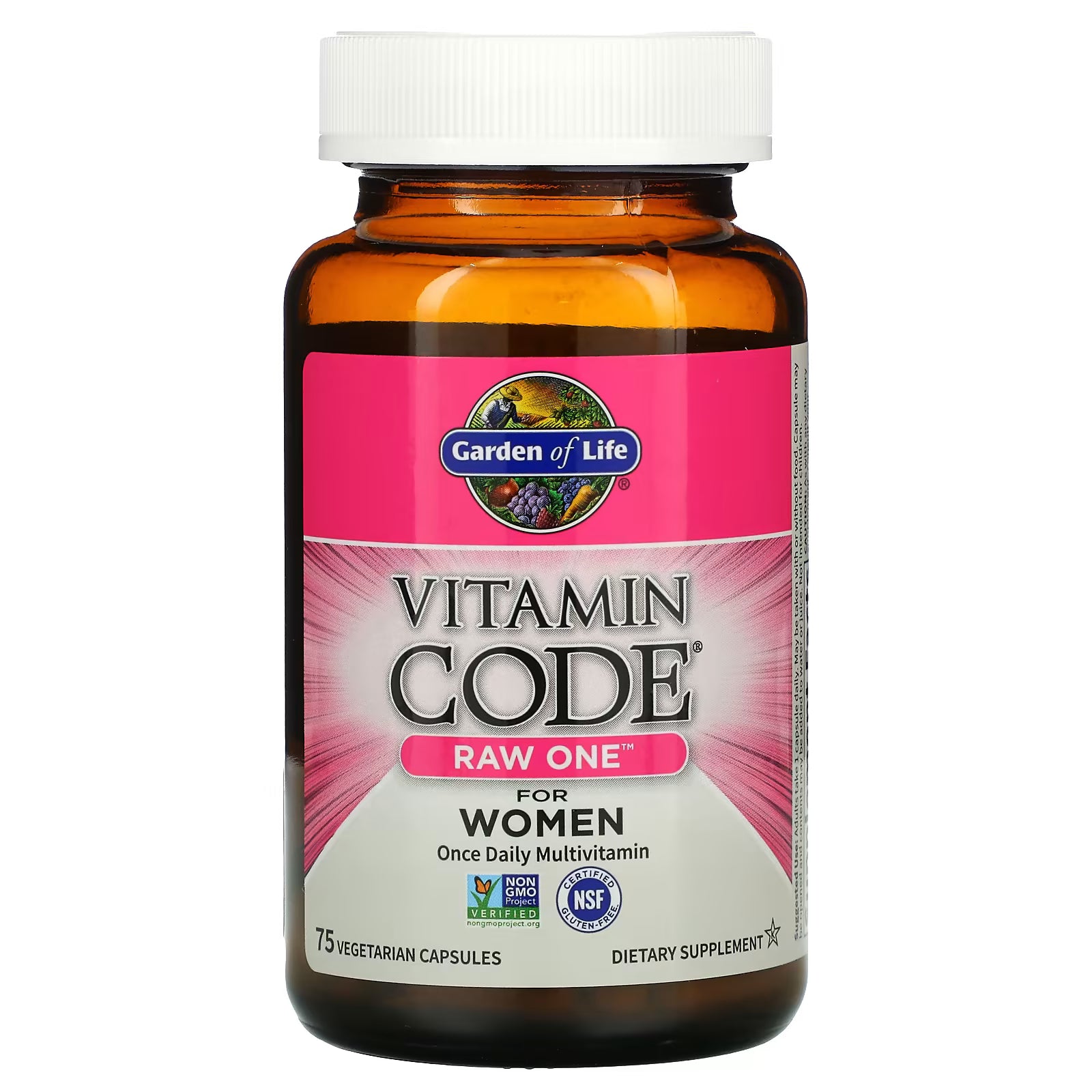 Garden of Life Vitamin Code Raw One for Women, 75 Capsules