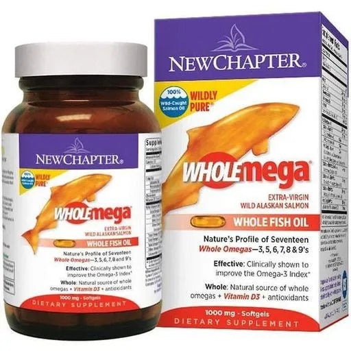 New Chapter Wholemega Wild Alaskan Salmon Oil, 120 Softgels