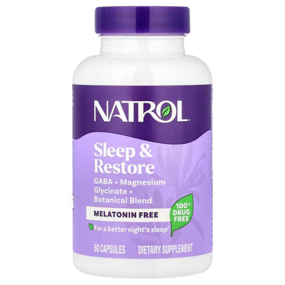 Natrol Sleep & Restore Magnesium and Melatonin, 60 Capsules