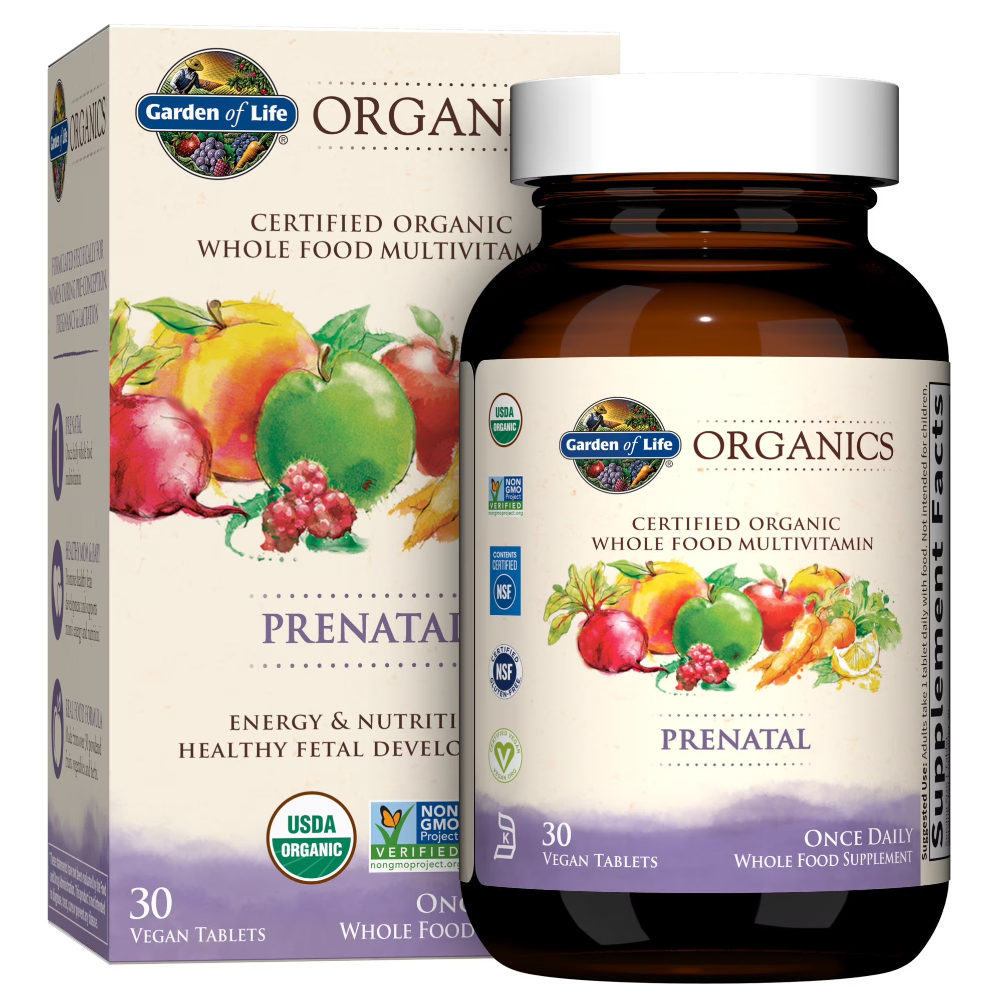 Garden of Life Organics Prenatal Once Daily, 30 Tablets