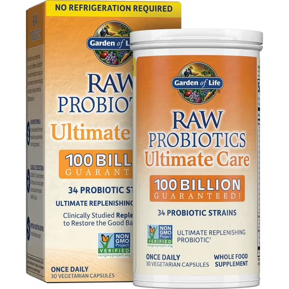 Garden of Life Raw Probiotics for Women and Men, 30 Capsules