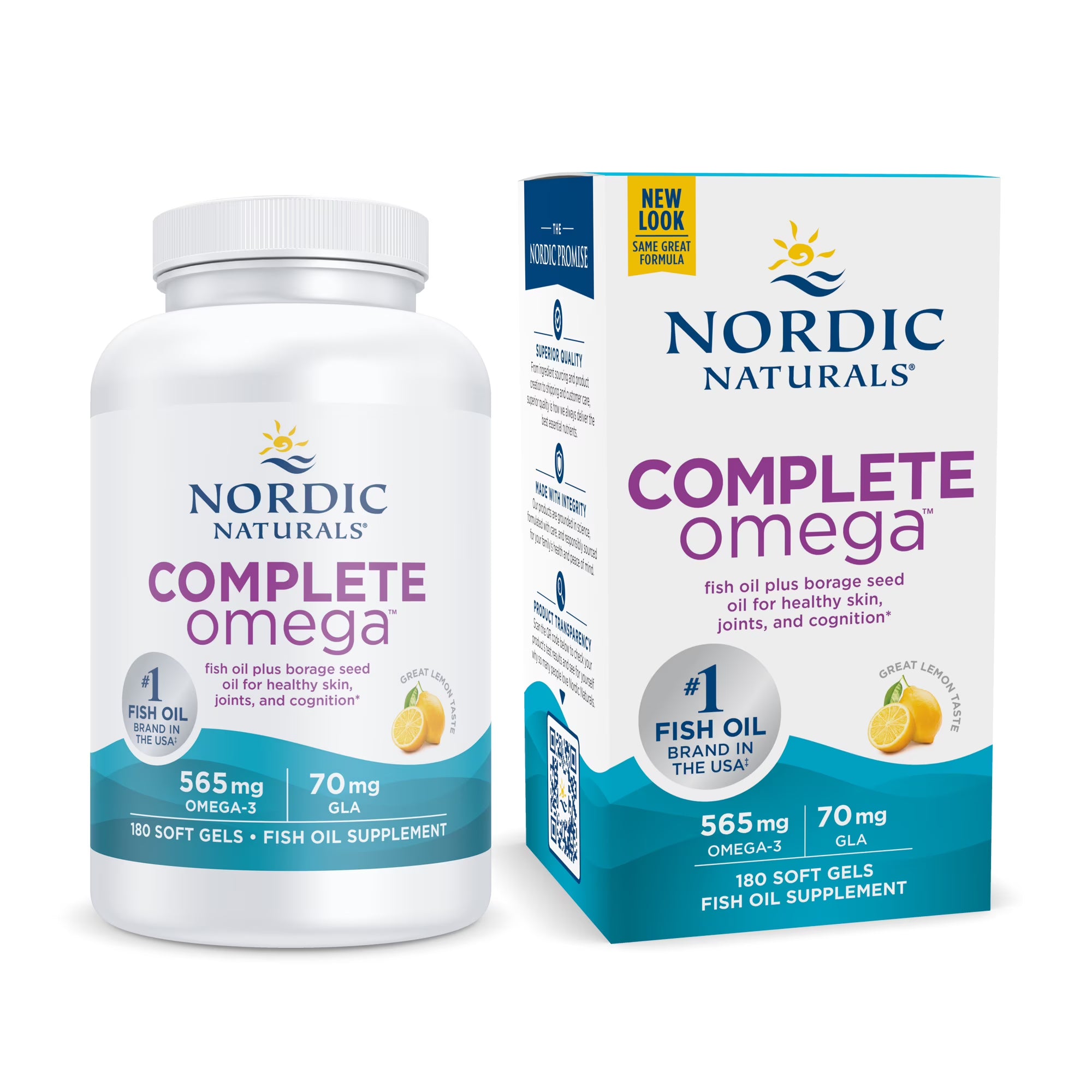 Nordic Naturals Complete Omega-3, Lemon, 90 Softgels