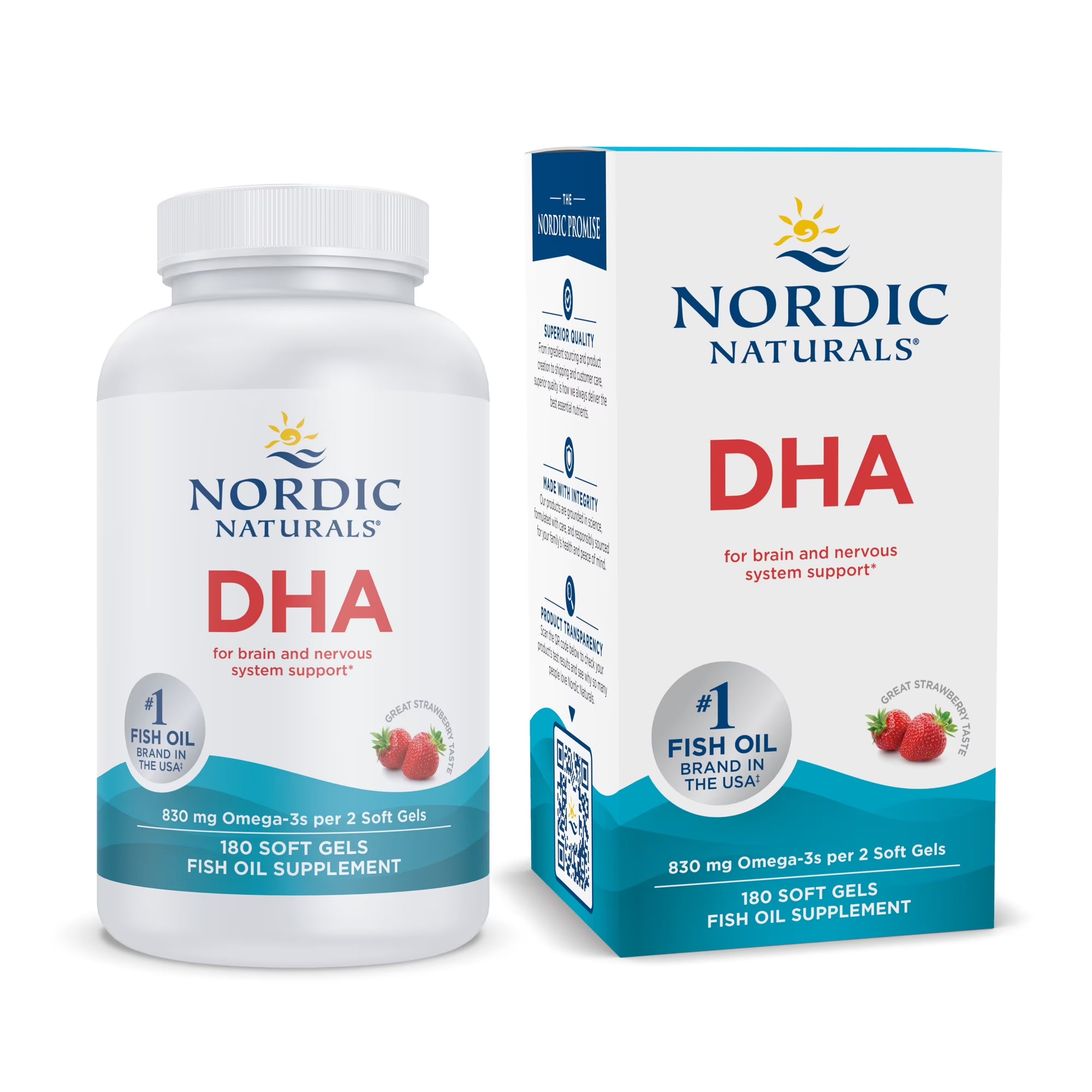 Nordic Naturals DHA Supplement, 180 Softgels