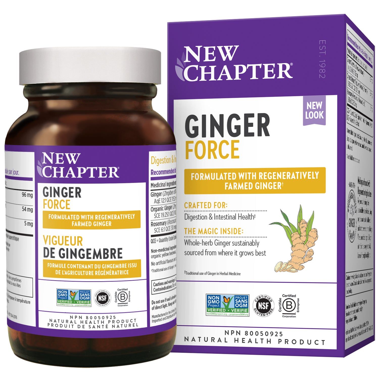 New Chapter Ginger Force Supplement, 60 Count